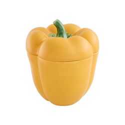 Medium yellow earthenware box, 19 x 19 x 21.4 cm | Pimiento