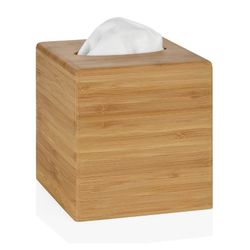 Boîte à mouchoirs carrée en bambou, 13x13x14cm