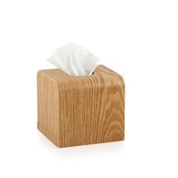 Boîte à mouchoirs carrée en bois de saule, 12,5x12,5x12cm