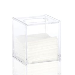 Caja para pañuelos de acrílico en transparente, 13 x 13 x 15 cm | Clarité