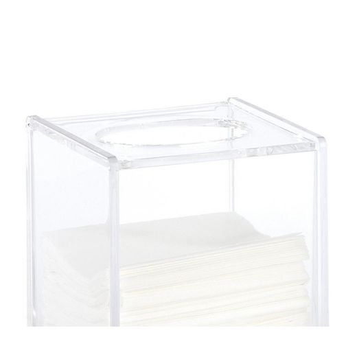 Caja para pañuelos de acrílico en transparente, 13 x 13 x 15 cm | Clarité