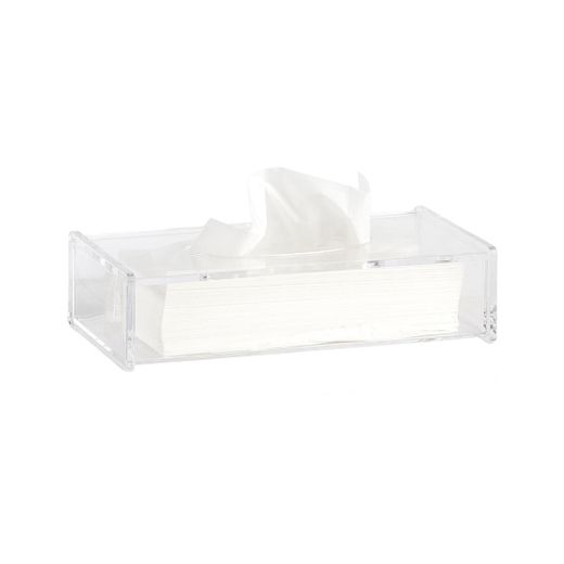Caja para pañuelos de acrílico en transparente, 26 x 13,5 x 8,5 cm | Clear