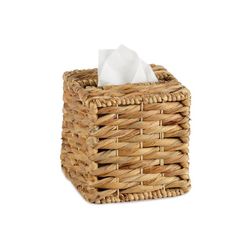Boîte à Mouchoirs en Jacinthe d'Eau Naturel, 16 x 16 x 14,5 cm | Essence
