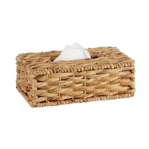 Boîte à Mouchoirs en Jacinthe d'Eau Naturel, 28 x 16 x 9,5 cm | Essence