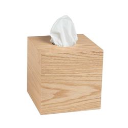 Willow wood tissue box in natural, 12 x 12 x 12 cm | Willow