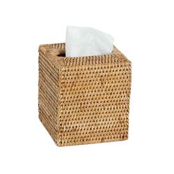 Boîte à mouchoirs en rotin naturel, 13 x 13 x 15 cm | Rotin
