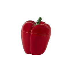 Pequena caixa de faiança vermelha, 11,5 x 11,5 x 14,5 cm | Pimenta