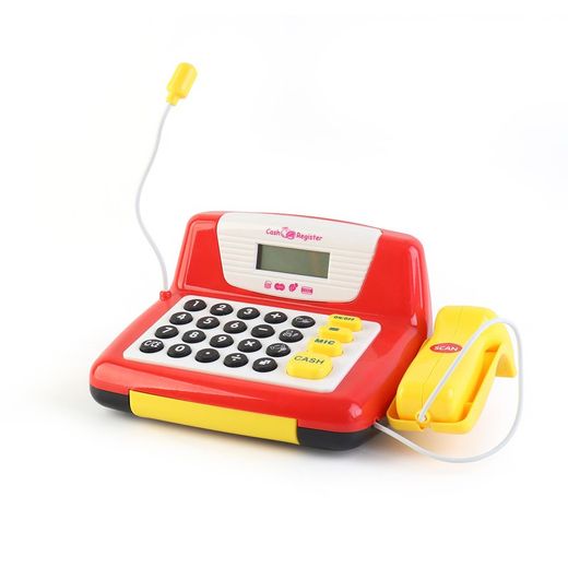 Rødt kasseapparat i polyethylen, 25x11x16 cm | kasseapparat