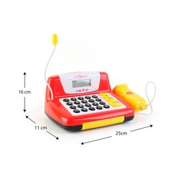 Rødt kasseapparat i polyethylen, 25x11x16 cm | kasseapparat