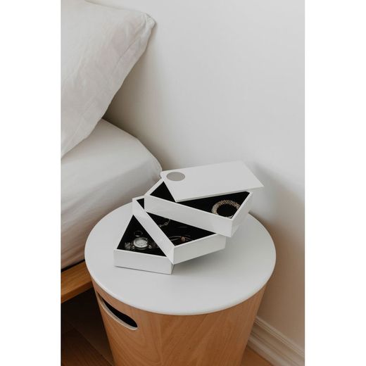 Boîte d'Organisation Spindle Blanc 3 Compartiments 19x13x12 cm