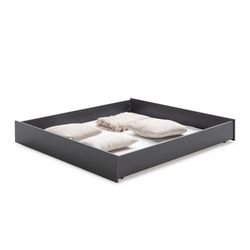 ENARA Bedlade in antracietgrijs mdf en hout, 137x147x22 cm