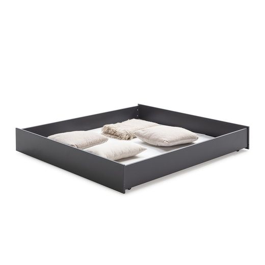 ENARA Bedlade in antracietgrijs mdf en hout, 137x147x22 cm