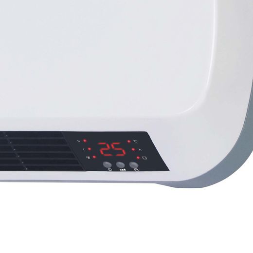 Προγραμματιζόμενος κεραμικός θερμοσίφωνας τοίχου 2000 W με τηλεχειριστήριο 45x18x11 cm
