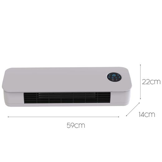 Ceramiczny grzejnik ścienny Split Dual Ultraslim 2000W ze sterowaniem 59x14x22 cm
