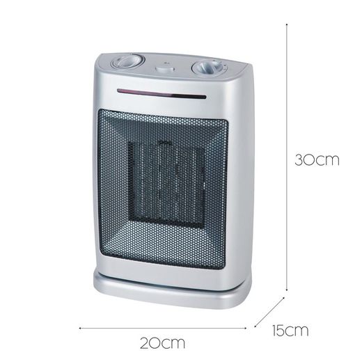 Little Silver 1500W Ταλαντευόμενος Κεραμικός Θερμοσίφωνας 20x15x30 cm