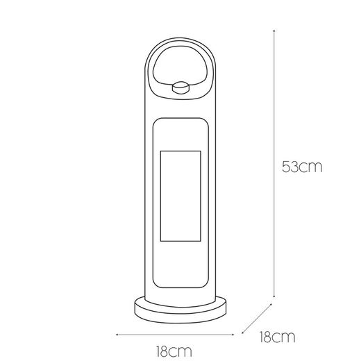 Παλλόμενος κεραμικός θερμαντήρας Silent Tower 2000W 18x18x53 cm