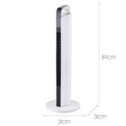 Oscillating Ceramic Heater Tower Touch Screen 2000 W with Remote 31x31x89 cm