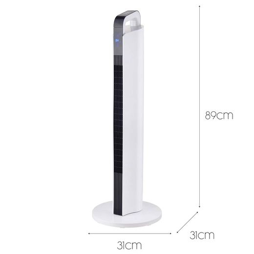 Oscillating Ceramic Heater Tower Touch Screen 2000 W with Remote 31x31x89 cm