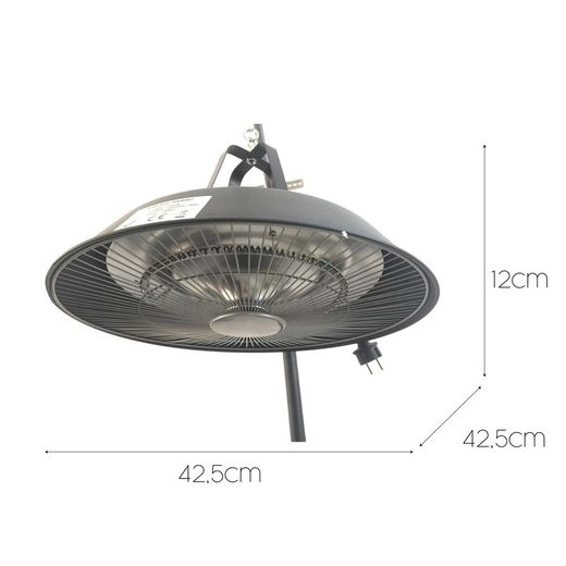 Hanging Infrared Halogen Heater Standard Design 1500 W Ceiling 42.5x42.5x12 cm