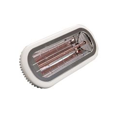 Stufa Elettrica Infrarossi Top Design 2000 W in Fibra di Carbonio per Soffitto/Parete con Telecomando Bianco 46x19x7.5 cm