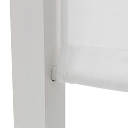 Balinees aluminium en stoffen bed in wit, 198 x 198 x 200 cm | Edna lama's