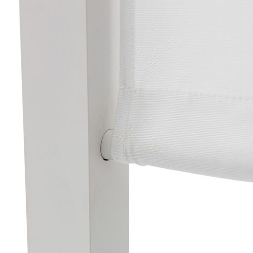 Balinees aluminium en stoffen bed in wit, 198 x 198 x 200 cm | Edna lama's