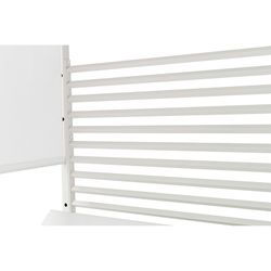 Balinees aluminium en stoffen bed in wit, 198 x 198 x 200 cm | Edna lama's