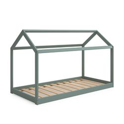 Lit cabanon 90 PANDA en pin vert, 197x97,7x125 cm