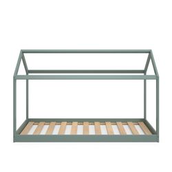 Lit cabanon 90 PANDA en pin vert, 197x97,7x125 cm