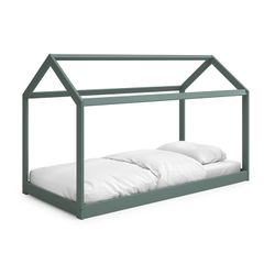 Lit cabanon 90 PANDA en pin vert, 197x97,7x125 cm
