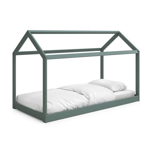 Lit cabanon 90 PANDA en pin vert, 197x97,7x125 cm