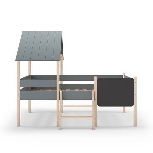 Lit cabane en bois vert, 202 x 110 x 150 cm | Menthe