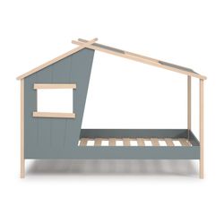 Lit cabane en bois vert et naturel, 215,4 x 103 x 158,5 cm | Louba