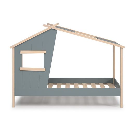 Lit cabane en bois vert et naturel, 215,4 x 103 x 158,5 cm | Louba