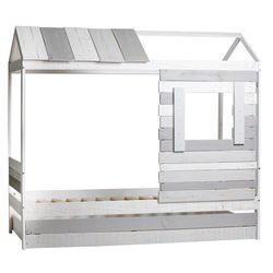 Lit cabine en bois multicolore et sommier à lattes, 206 x 102 x 181,5 cm