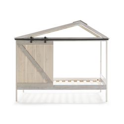 White and gray pine cabin bed, 208.5 x 103.5 x 183.5 cm | Lara