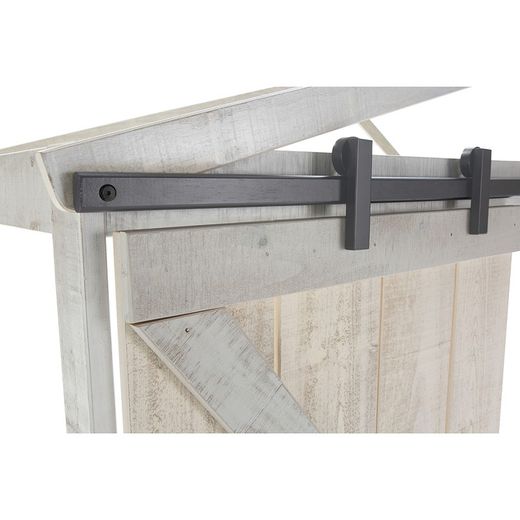 Lit cabane en pin blanc et gris, 208,5 x 103,5 x 183,5 cm | Lara