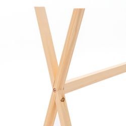 Hytteseng af fyrretræ i natur, 75 x 150,5 x 138 cm | Tipi drømme