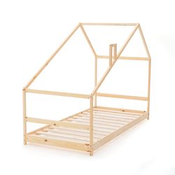 Letto a soppalco in pino naturale, 95 x 198 x 150 cm | Sogni d'oro