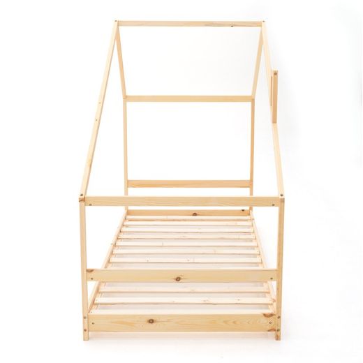Letto a soppalco in pino naturale, 95 x 198 x 150 cm | Sogni d'oro