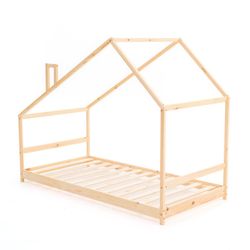 Letto a soppalco in pino naturale, 95 x 198 x 150 cm | Sogni d'oro