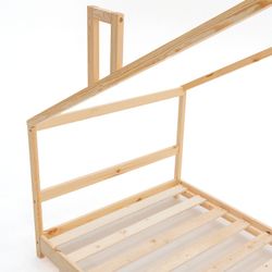 Letto a soppalco in pino naturale, 95 x 198 x 150 cm | Sogni d'oro