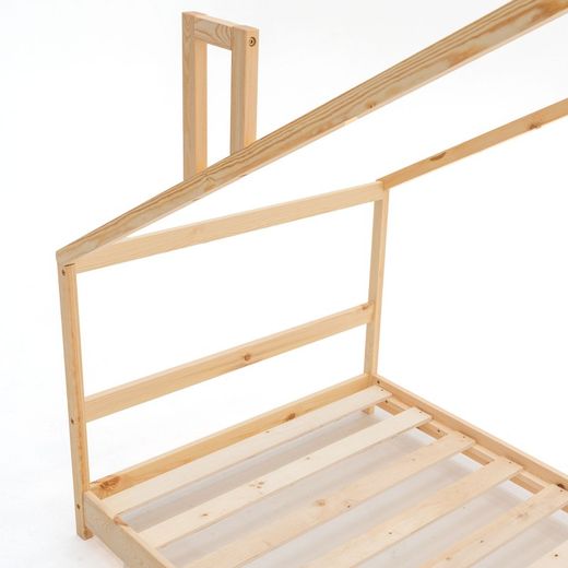 Letto a soppalco in pino naturale, 95 x 198 x 150 cm | Sogni d'oro