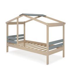 Κρεβάτι Pine Cabin σε Φυσικό και Γκρι, 204,9 x 105 x 147 cm | Αγγελος