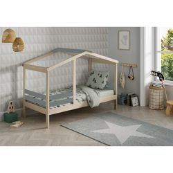 Κρεβάτι Pine Cabin σε Φυσικό και Γκρι, 204,9 x 105 x 147 cm | Αγγελος