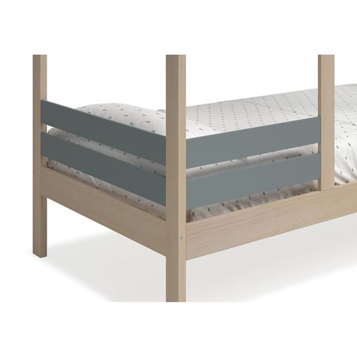 Κρεβάτι Pine Cabin σε Φυσικό και Γκρι, 204,9 x 105 x 147 cm | Αγγελος