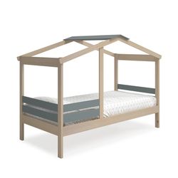 Κρεβάτι Pine Cabin σε Φυσικό και Γκρι, 204,9 x 105 x 147 cm | Αγγελος