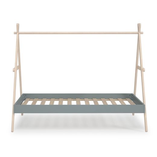 Pine cabin bed in green and natural, 209.4 x 104.5 x 160 cm | Truffle