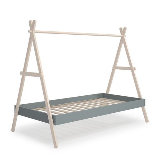 Pine cabin bed in green and natural, 209.4 x 104.5 x 160 cm | Truffle