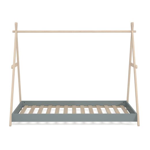 Pine cabin bed in green and natural, 209.4 x 104.5 x 160 cm | Truffle
